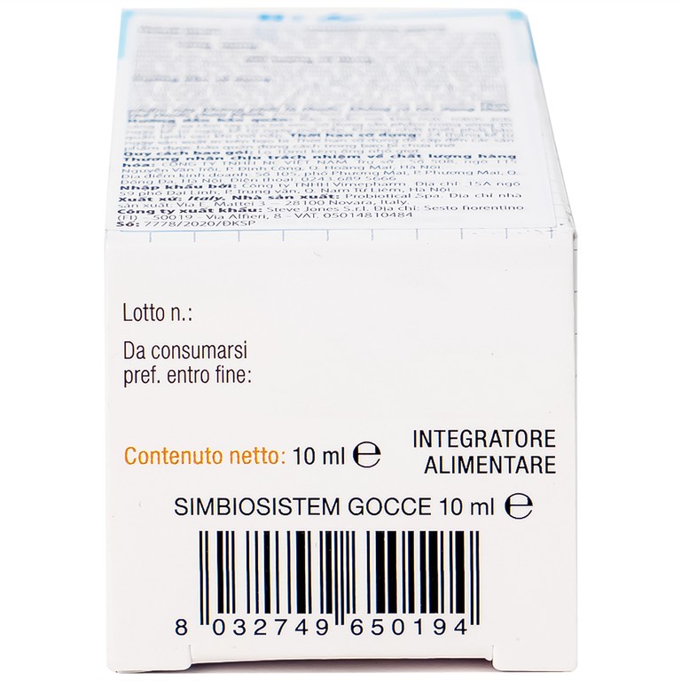 Dung dịch Simbiosistem Gocce 10ml Buona bổ sung lợi khuẩn đường ruột