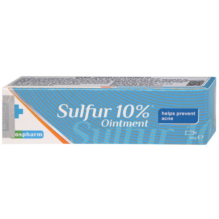 Kem bôi Sulfur 10% Ointment Cospharm hỗ trợ cải thiện tình trạng mụn và giảm viêm sưng (30g)