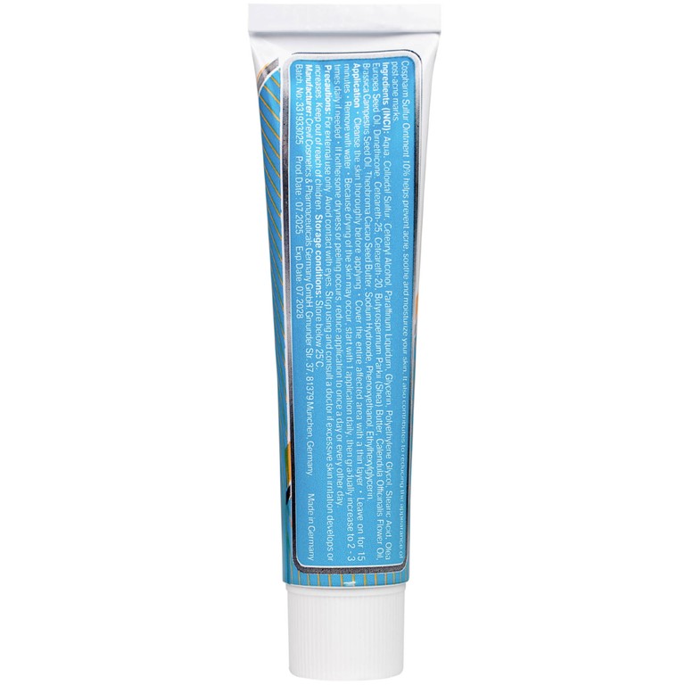 Kem bôi Sulfur 10% Ointment Cospharm hỗ trợ cải thiện tình trạng mụn và giảm viêm sưng (30g)