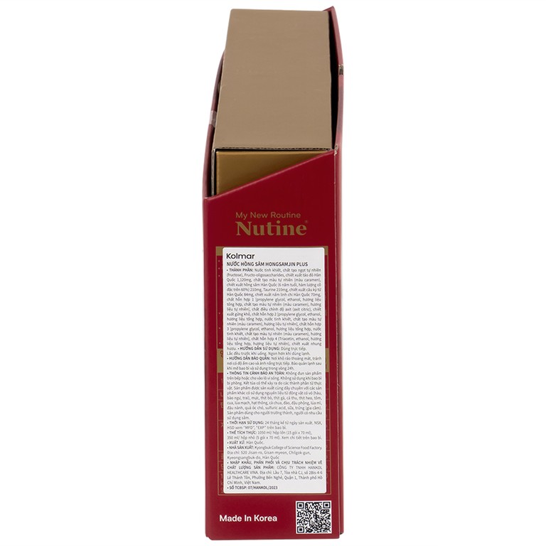 Nước Hồng Sâm Hongsamjin Plus (15 gói x 70ml)