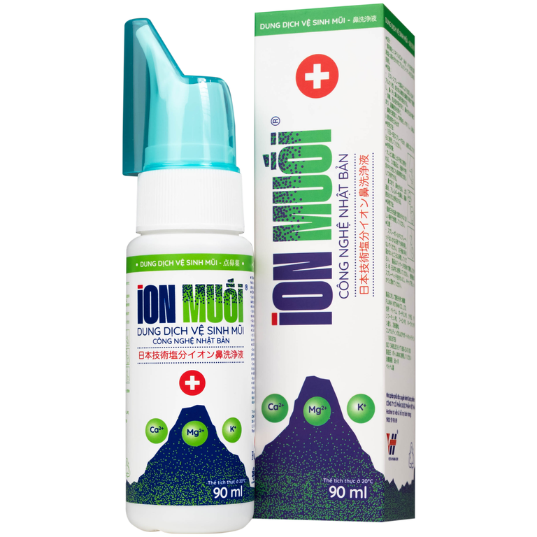 Dung dịch vệ sinh mũi ION Muối hỗ trợ sát khuẩn, kháng viêm, phòng ngừa sổ mũi (90ml)