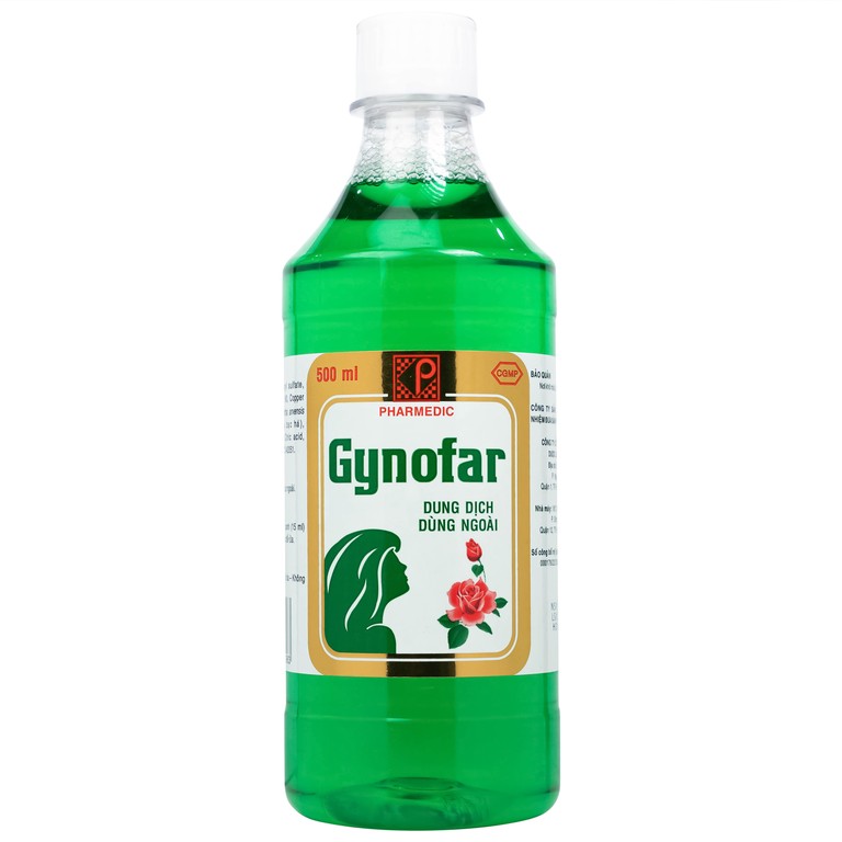 Dung dịch vệ sinh phụ nữ Gynofar sạch khuẩn, giữ cân bằng pH da (500ml)