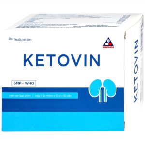 Thuốc Ketovin Vinphaco phòng ngừa và điều trị rối loạn chuyển hóa protein trong suy thận mạn (10 vỉ x 10 viên)