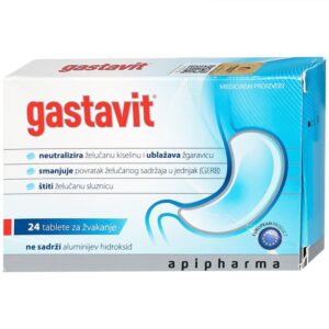 Viên nhai Gastavit Apipharma dùng cho trào ngược dạ dày thực quản (24 viên)