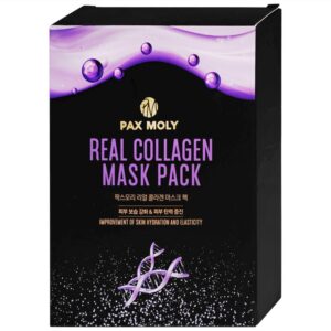 Mặt nạ Pax Moly Real Collagen Mask Pack dưỡng da mềm mịn dưỡng ẩm cải thiện độ đàn hồi da (10 miếng)