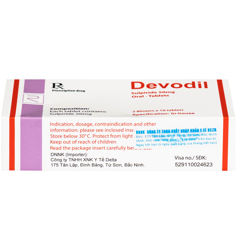 Thuốc Devodil Remedica điều trị ngắn hạn chứng lo âu, rối loạn hành vi nghiêm trọng (2 vỉ x 10 viên)