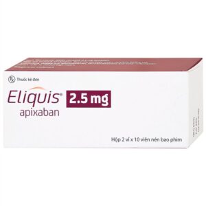 Thuốc Eliquis 2.5mg Pfizer giúp phòng ngừa biến cố thuyên tắc huyết khối tĩnh mạch (2 vỉ x 10 viên)