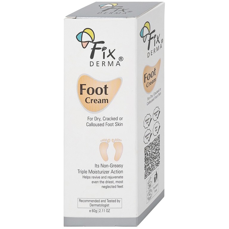 Kem bôi Fixderma Foot Cream dưỡng ẩm, làm mềm gót chân (60g)