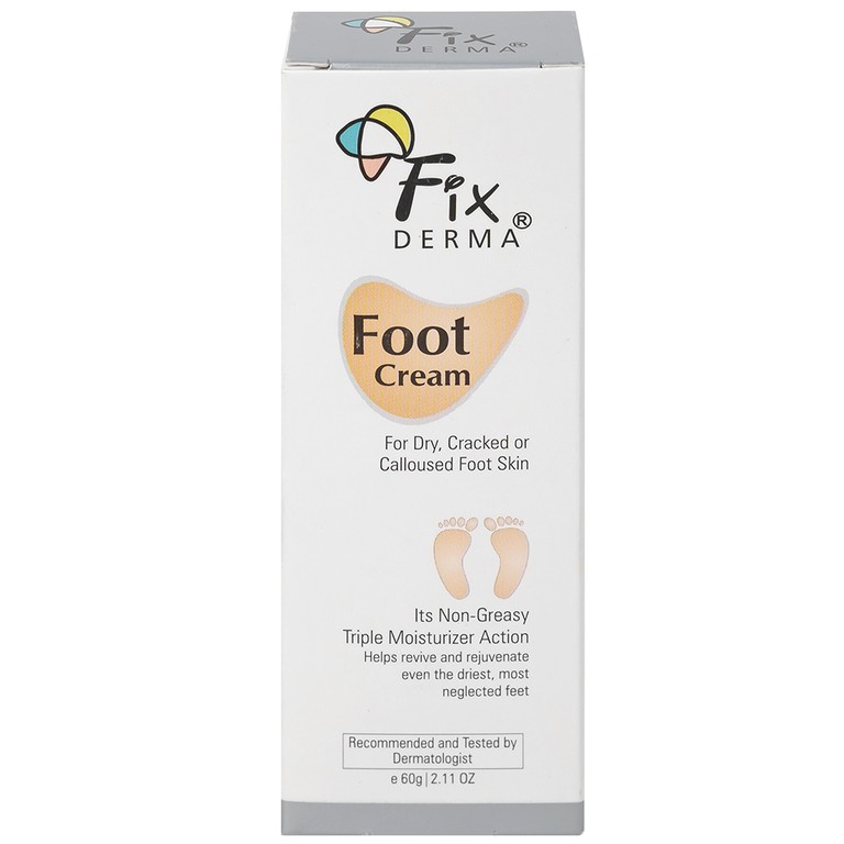 Kem bôi Fixderma Foot Cream dưỡng ẩm, làm mềm gót chân (60g)