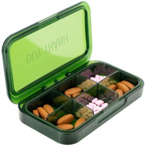 Hộp phân liều thuốc 6 ngăn A31 Duy Thành màu xanh