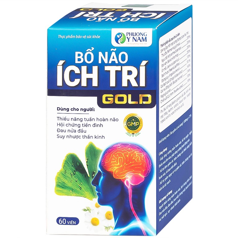 Viên uống Bổ Não Ích Trí Gold tăng cường tuần hoàn não (60 viên)