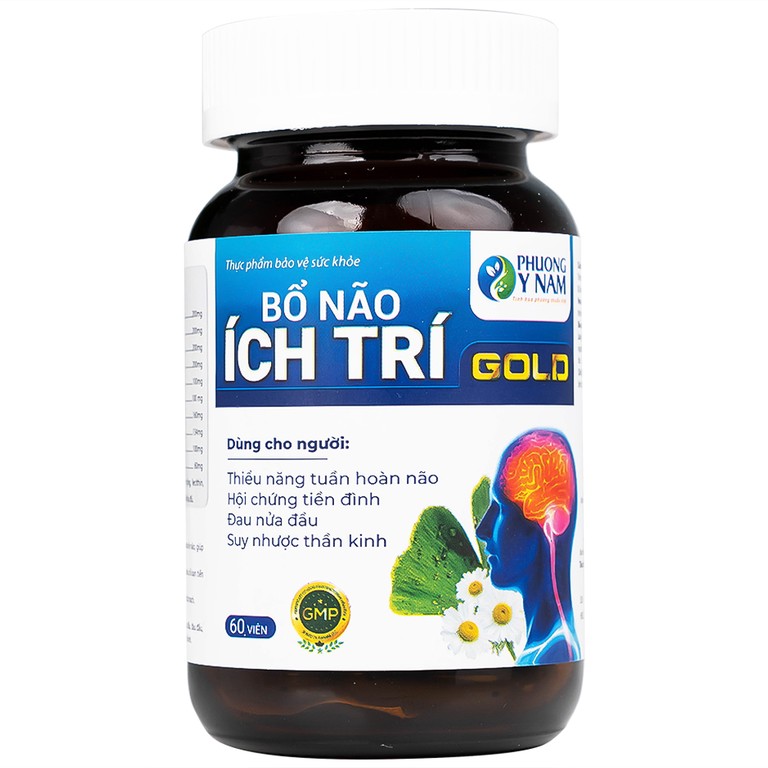 Viên uống Bổ Não Ích Trí Gold tăng cường tuần hoàn não (60 viên)