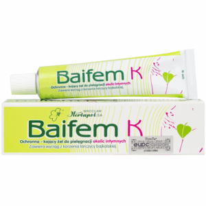 Gel thảo dược Baifem K Herbapol làm dịu nhẹ, giảm cảm giác khó chịu do ngứa, kích ứng, mẩn đỏ da (15g)