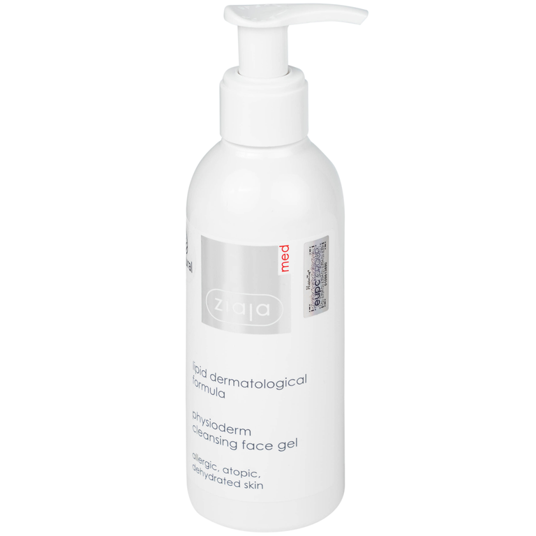 Gel rửa mặt Ziaja Med Lipid Dermatological Formula Physioderm Cleansing Face Gel làm sạch dưỡng ẩm phù hợp da nhạy cảm (200ml)