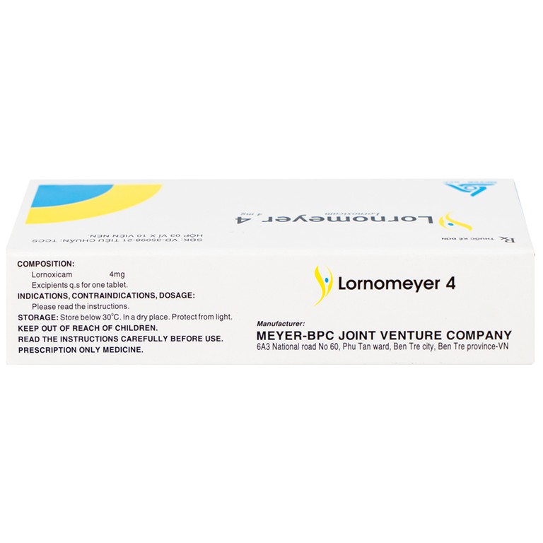 Thuốc Lornomeyer 4 Meyer giảm đau, kháng viêm xương khớp (3 vỉ x 10 viên)