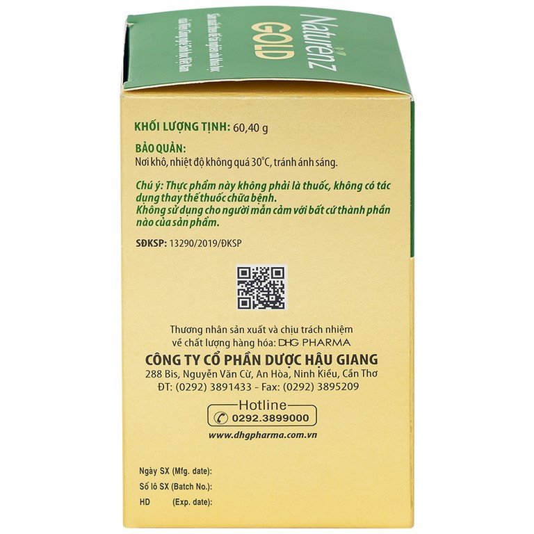 Viên nang cứng Naturenz Gold DHG Pharma hỗ trợ giảm các triệu chứng của viêm gan (100 viên)