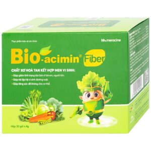 Cốm vi sinh Bio-acimin Fiber Meracine bổ sung chất xơ hòa tan, giảm tình trạng táo bón (30 gói)