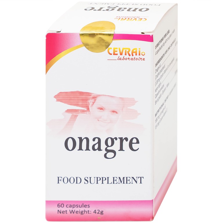 Viên uống Onagre Cevrai hỗ trợ giảm quá trình oxy hóa, giúp cải thiện độ ẩm cho da, giúp da sáng đẹp (60 viên)