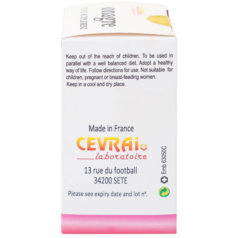 Viên uống Onagre Cevrai hỗ trợ giảm quá trình oxy hóa, giúp cải thiện độ ẩm cho da, giúp da sáng đẹp (60 viên)