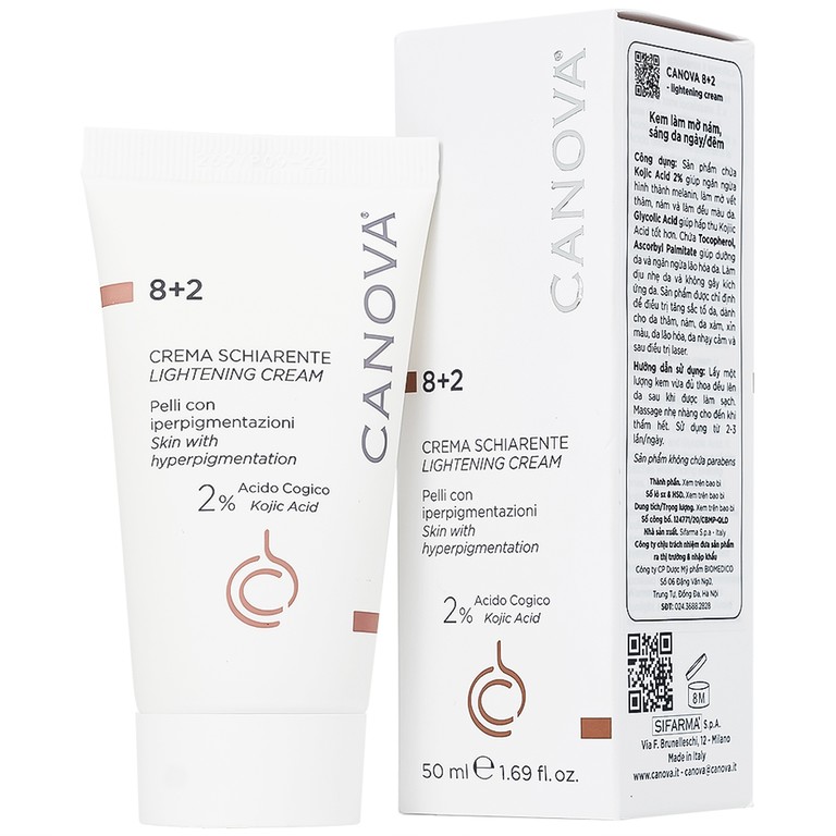 Kem mờ nám Canova 8+2 Sifarma hỗ trợ cải thiện tăng sắc tố da (50ml)