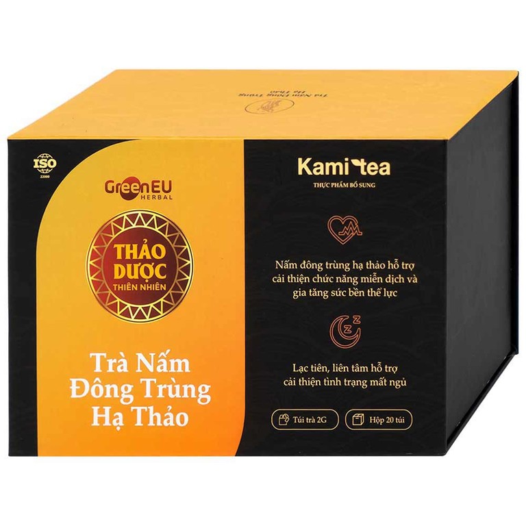 Trà Thảo Dược Nấm Đông Trùng Hạ Thảo Kami Tea (20 túi x 2g)