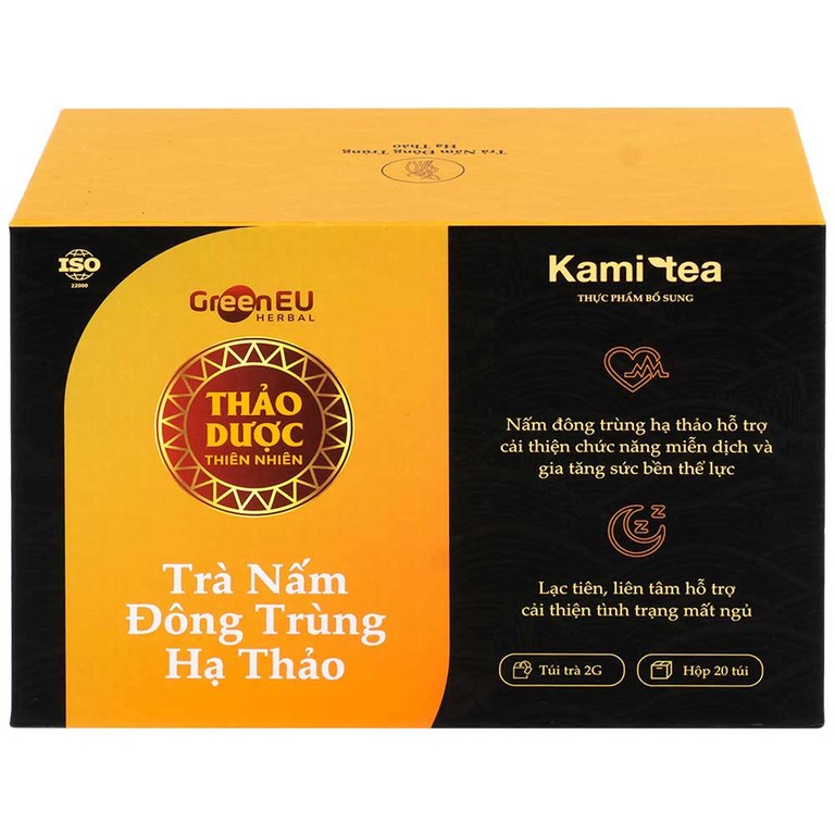 Trà Thảo Dược Nấm Đông Trùng Hạ Thảo Kami Tea (20 túi x 2g)