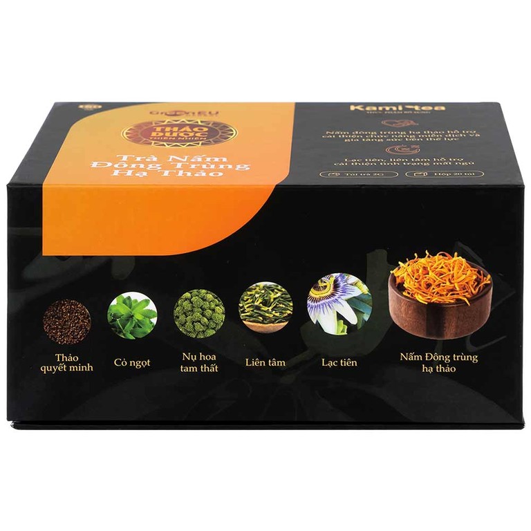 Trà Thảo Dược Nấm Đông Trùng Hạ Thảo Kami Tea (20 túi x 2g)