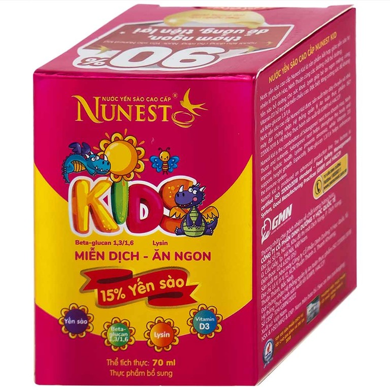 Nước Yến Sào Cao Cấp Cho Trẻ Em Nunest Kid Lốc 3+1 (70ml)