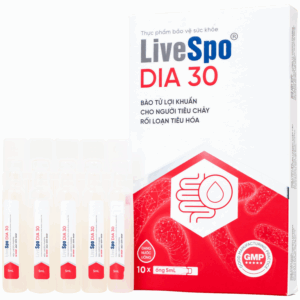Bào tử lợi khuẩn Livespo DIA 30 hỗ trợ giảm các triệu chứng tiêu chảy cấp tính, rối loạn tiêu hoá (10 ống x 5ml)