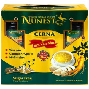Nước Yến Sào Cao Cấp Nunest Cerna Dành Cho Người Tiểu Đường (6 hũ x 70ml)