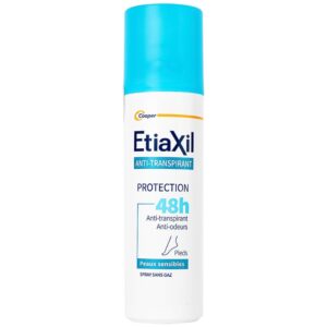 Xịt khử mùi Etiaxil Deodorant Anti Transpirant Protection 48h khử mùi hôi chân và cơ thể (100ml)