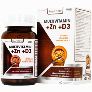 Viên uống Multivitamin +Zn +D3 Royal Care hỗ trợ tăng cường sức khỏe, nâng cao sức đề kháng (60 viên)