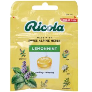 Kẹo Ngậm Ho Không Đường Chanh Bạc Hà Ricola Lemon Mint (17.5g)