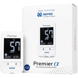 Máy đo đường huyết Nipro Premier Alpha giúp đo đường huyết một cách an toàn, nhanh chóng, chính xác
