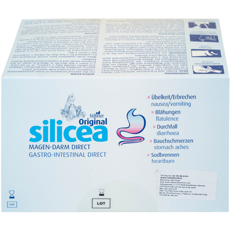 Gel tiêu hoá Silicea hỗ trợ điều trị các triệu chứng về đường tiêu hóa (30 gói x 15ml)