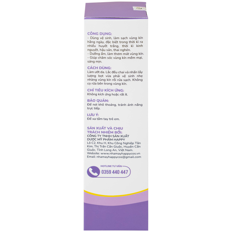 Dung dịch vệ sinh phụ nữ dạng bọt Natural Feminine Lavender làm sạch và bảo vệ vùng kín, duy trì cân bằng pH (160ml)