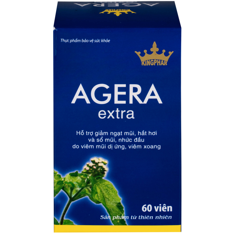Viên uống Agera Extra Kingphar hỗ trợ giảm ngạt mũi, hắt hơi (60 viên)