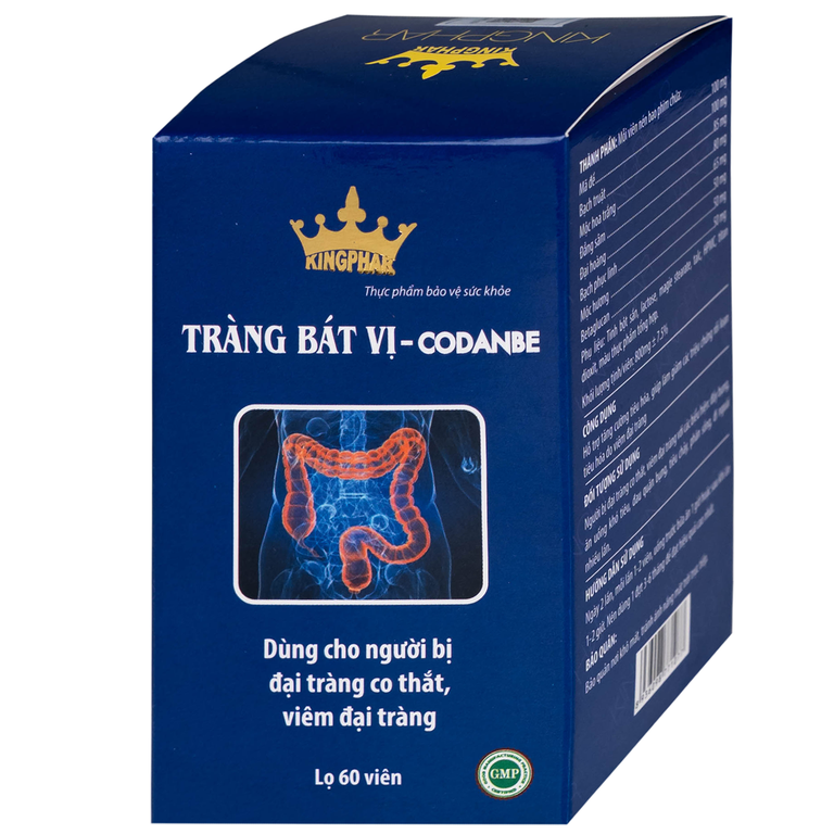 Viên uống Tràng Bát Vị-Codanbe Kingphar hỗ trợ tăng cường tiêu hóa, giảm rối loạn tiêu hoá do viêm đại tràng (60 viên)