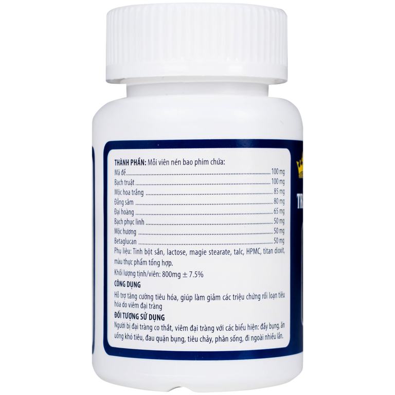 Viên uống Tràng Bát Vị-Codanbe Kingphar hỗ trợ tăng cường tiêu hóa, giảm rối loạn tiêu hoá do viêm đại tràng (60 viên)