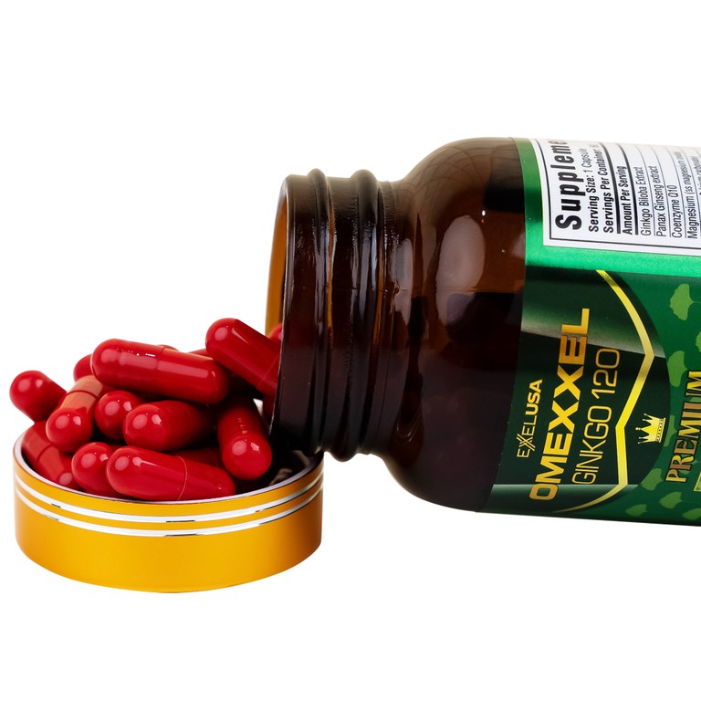 Viên uống Omexxel Ginkgo 120 Premium hỗ trợ tốt cho não và tim mạch (60 viên)