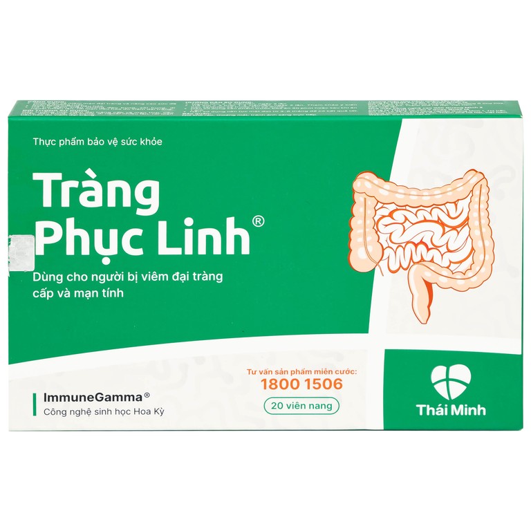 Viên uống Tràng Phục Linh Thái Minh dùng cho người bị viêm đại tràng cấp và mạn tính (2 vỉ x 10 viên)