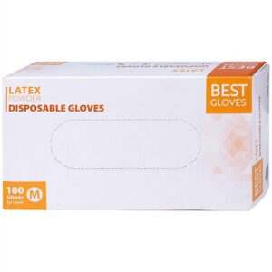 Găng tay cao su y tế có bột phủ Latex Powder Disposable Best Gloves size M (100 cái)