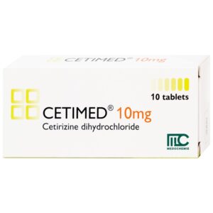 Thuốc Cetimed 10mg Medochemie điều trị triệu chứng viêm mũi dị ứng (1 vỉ x 10 viên)