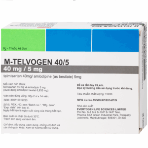 Thuốc M-Telvogen 40/5mg Evertogen điều trị tăng huyết áp (2 vỉ x 14 viên)