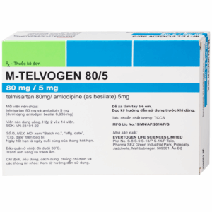 Thuốc M-Telvogen 80/5mg Evertogen điều trị tăng huyết áp đơn độc hoặc kết hợp với thuốc khác (2 vỉ x 14 viên)
