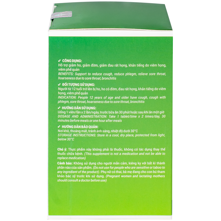 Viên uống giảm ho Nano Anpacov Biochempha (60 viên)