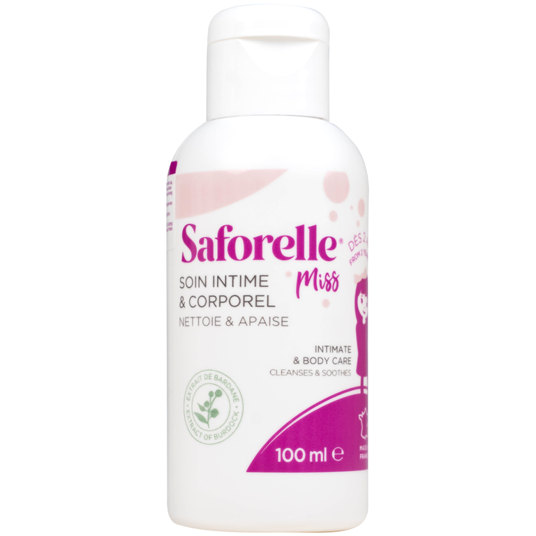Dung dịch vệ sinh cho bé Saforelle Miss dịu nhẹ, bảo vệ vùng kín (100ml)