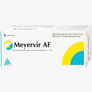 Thuốc Meyervir AF 25mg Meyer-BPC điều trị viêm gan siêu vi B mạn tính (3 vỉ x 10 viên)