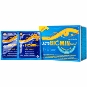 Cốm vi sinh bổ sung lợi khuẩn đường ruột Lacto Biomin Gold+ New Hdpharma (20 gói x 5g)