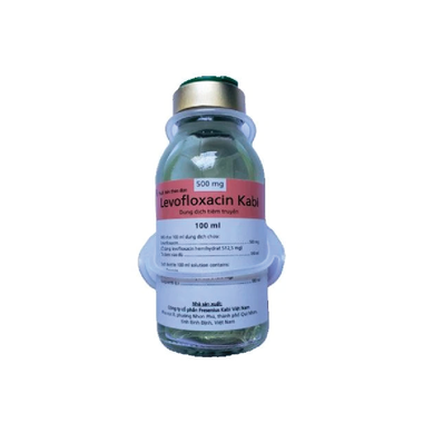 Dung dịch truyền tĩnh mạch Levofloxacin 500mg Kabi điều trị nhiễm khuẩn như viêm phổi, nhiễm khuẩn da (100ml)